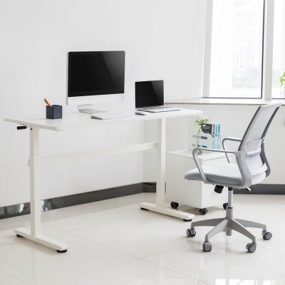 Biurko ręczna regulacja wys  Ergo Office, max 40 kg, max wys 117cm,  z blatem do pracy stojąco siedzącej, ER-401 W
