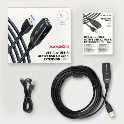 Kabel przedłużacz/repeater Axagon ADR-305 USB 3.2 Gen 1 A-M -&gt; A-F active extension/repeater cable 5m - Kabel - Digital/Daten
