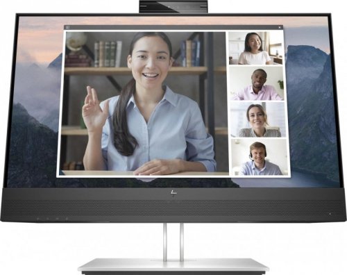 HP E24mv G4 60,5 cm (23.8&quot;) 1920 x 1080 px monitor Full HD Czarny, Srebrny