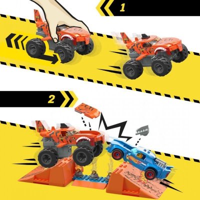 Hot Wheels Tiger Shark Kaskaderski skok Zestaw klocków HKF88