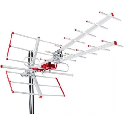 Antena zewnętrzna TV DVB-T/T2 H.265 HEVC Combo UHF VHF pasywna max 100dBµV Maclean MCTV-855 filtr Lte