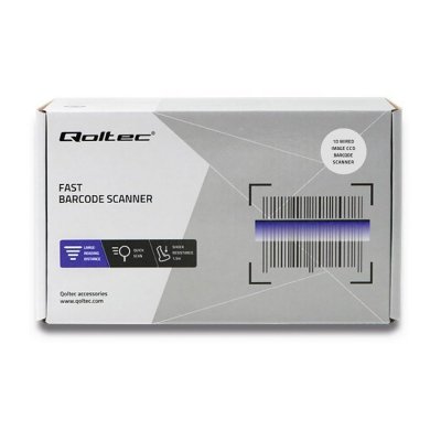 QOLTEC CZYTNIK KODÓW KRESKOWYCH 1D | CCD | USB | BIAŁY