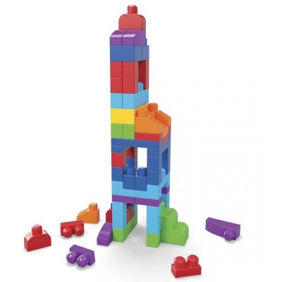 Klocki Mega Bloks First Builders CYP72/DCH63 80 elementów Torba niebieska