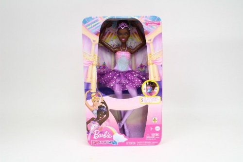 Barbie Baletnica Magiczne światełka Lalka Brunetka HLC26