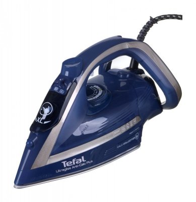 Tefal Ultragliss Anti-Calc Plus FV6830E0 żelazko Żelazko parowe 2800 W Niebieski, Srebrny