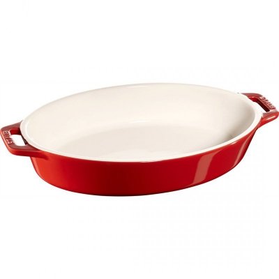 Owalny półmisek ceramiczny STAUB 40511-156-0 - czerwony 1.1 ltr