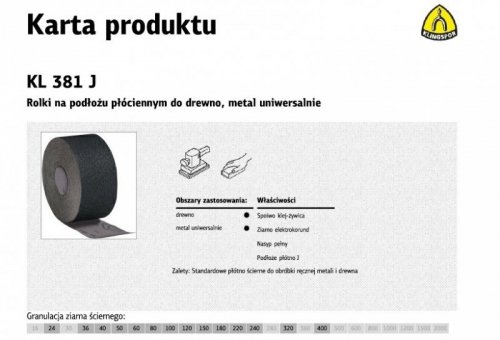 K.PŁÓTNO ROLKA 150mm  24 KL381J (30mb)