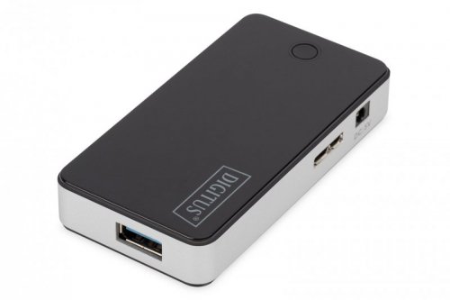 Digitus Hub USB 3.0, 4 porty, czarny