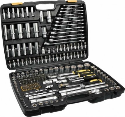 VOREL ZESTAW KLUCZY 216el 1/2&quot;/3/8&quot;/1/4&quot;