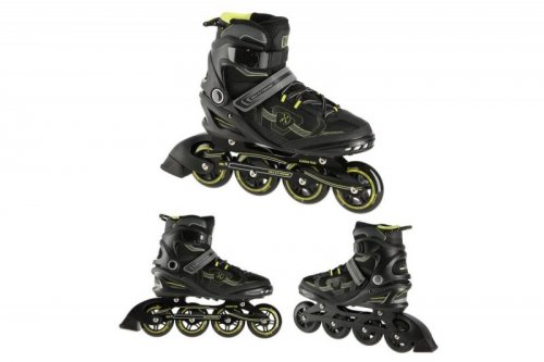 ŁYŻWOROLKI NILS EXTREME NA9157 CZARNO-ZŁOTE  ROZM. 42
