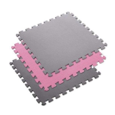 Mata puzzle Multipack One Fitness MP10 różowo-szare 9 elementów 10 mm