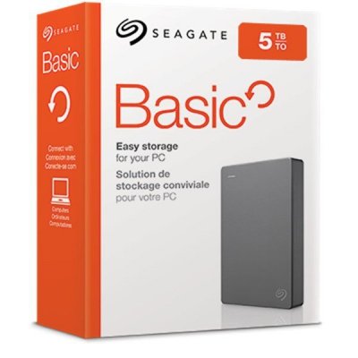 Seagate Basic zewnętrzny dysk twarde 5 TB 2.5&quot; 3.2 Gen 1 (3.1 Gen 1) Srebrny
