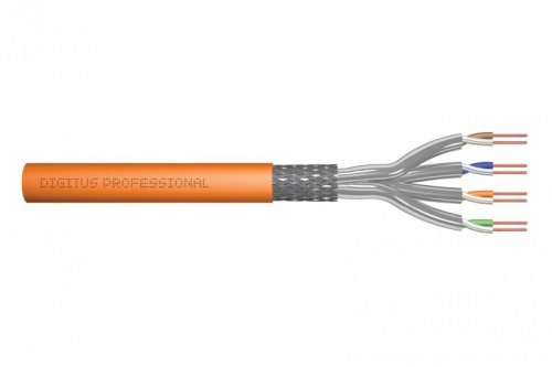 Kabel instalacyjny DIGITUS kat.7, S/FTP, B2ca, AWG 23/1, LSOH, 100m, pomarańczowy