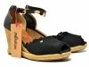 Sandały WRANGLER 37 LORETTA espadryle czarne na koturnie damskie 