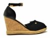 Sandały WRANGLER 41 LORETTA espadryle czarne na koturnie damskie 