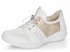Półbuty sneakersy 40 RIEKER L3254 białe złote damskie żurowane