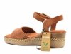 Sandały 37 JANA 28365 sandałki camel na koturnie