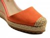 Sandałki espadryle 40 VEROFATTO 6015621 skóra pomarańczowe
