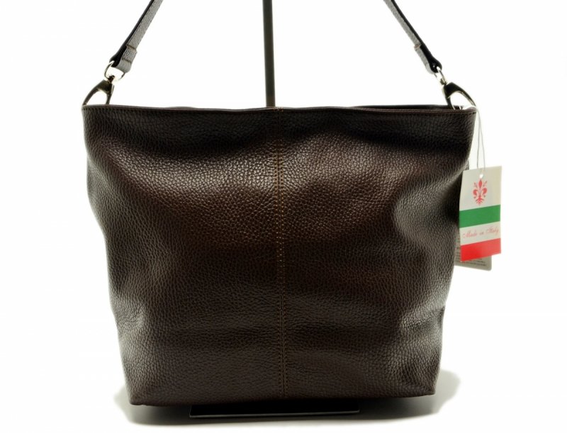 TOREBKA listonoszka MIKO skóra brązowa skórzana damska