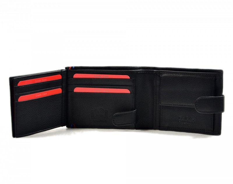Portfel męski PIERRE CARDIN skóra czarny funkcjonalny