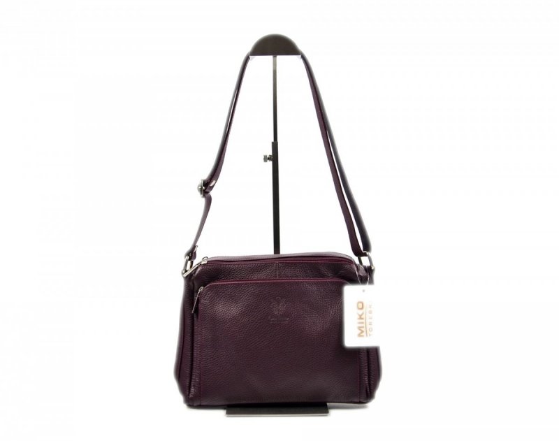 TOREBKA damska listonoszka MIKO skóra bordowa
