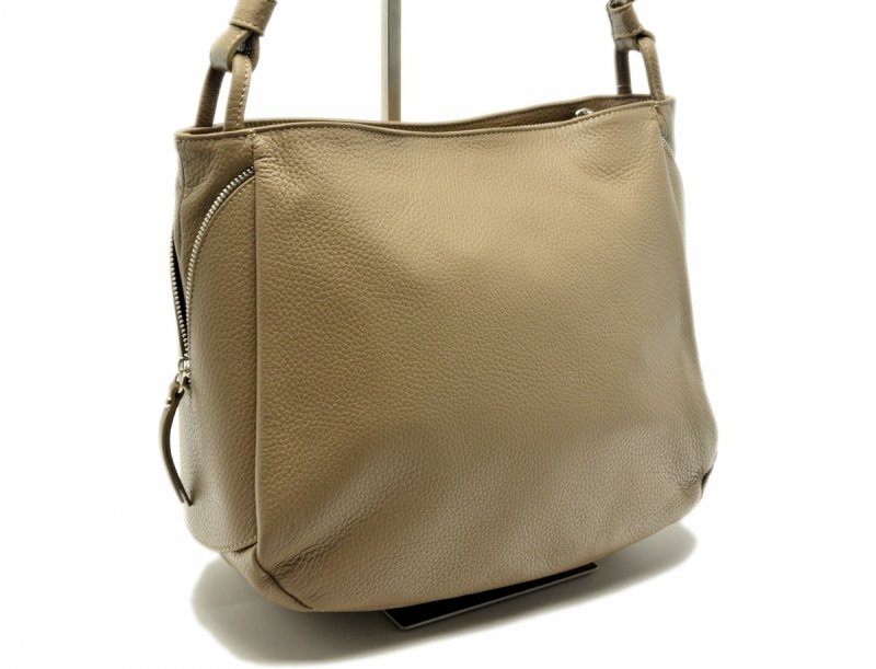 TOREBKA damska skóra MIKO skórzana taupe beżowa
