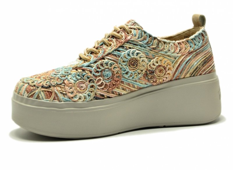 Sneakersy kolorowe 40 FILIPPO 7799 półbuty beżowe turkusowe