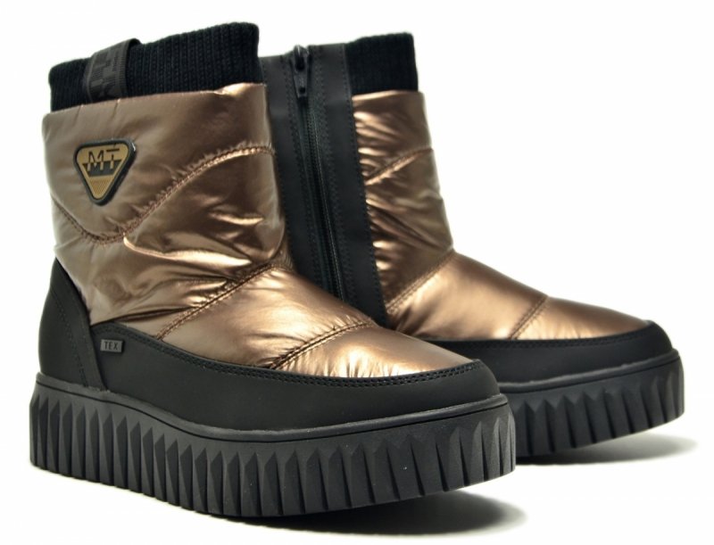 Śniegowce botki 37 MARCO TOZZI 26414 czarne miedziane TEX 