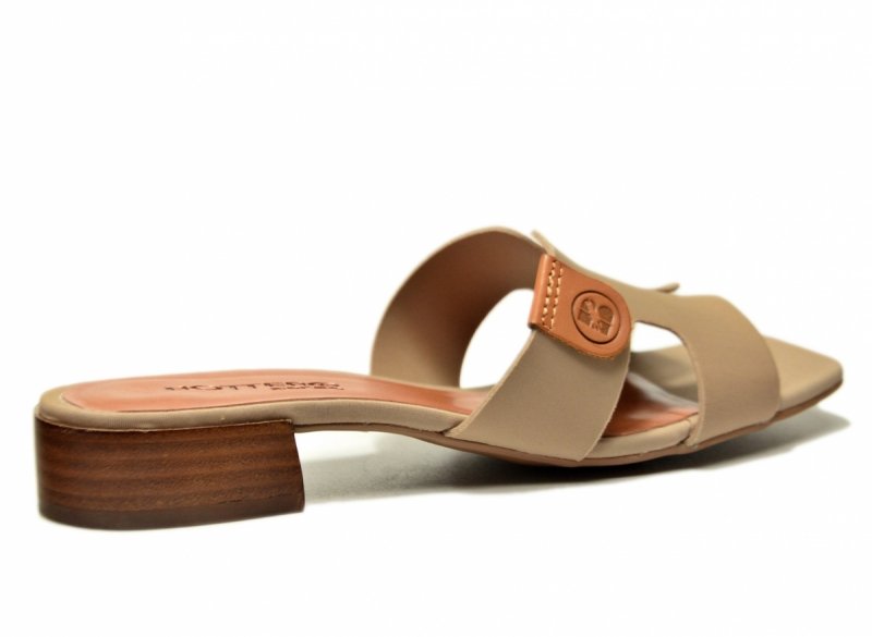 Klapki beżowe nude 38 BOTTERO lycra skóra 375803 beż