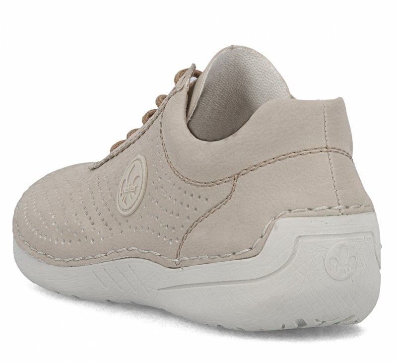 Sneakersy 39 RIEKER 52546 skóra beżowe damskie półbuty beż