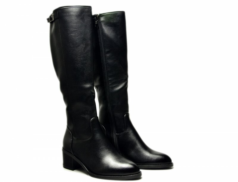 Kozaki 37 VINCEZA 58589 czarne damskie na obcasie