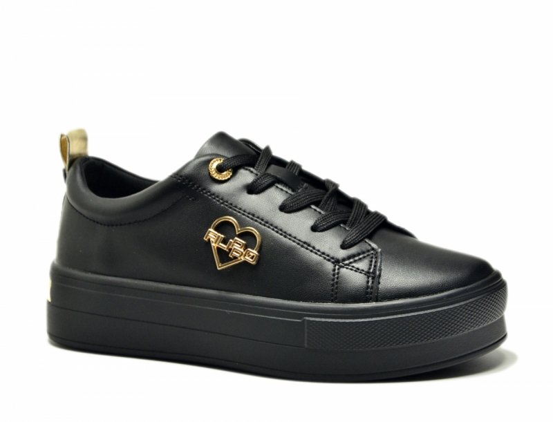 Półbuty sneakersy 41 skóra FILIPPO 3533 czarne skórzane 