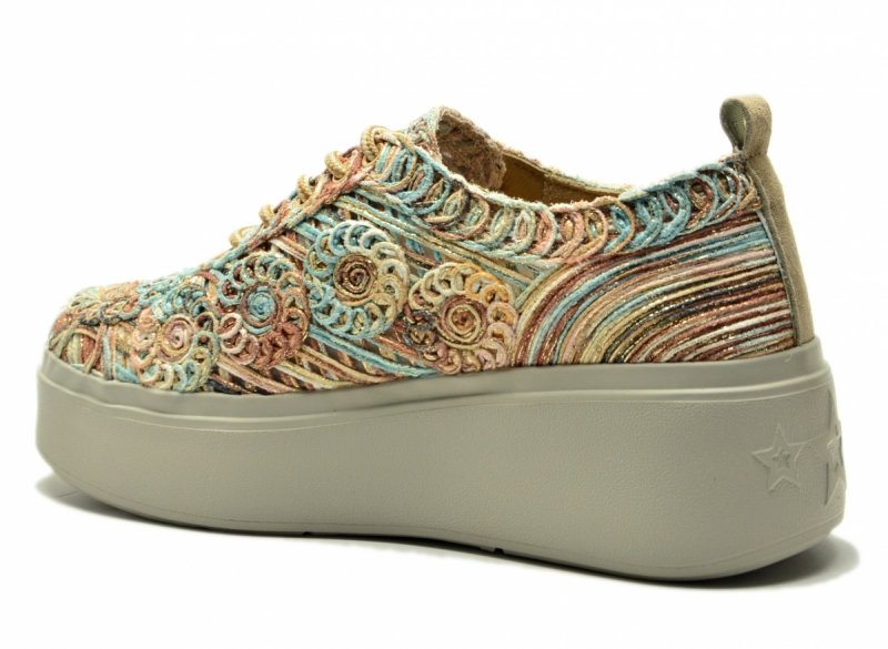 Sneakersy kolorowe 40 FILIPPO 7799 półbuty beżowe turkusowe