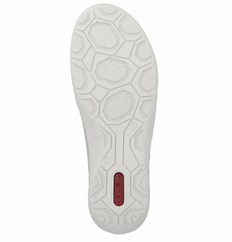 Sneakersy 41 RIEKER 52546 skóra beżowe damskie półbuty beż