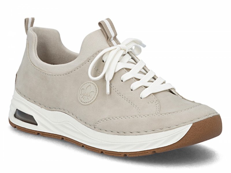 Sneakersy 39 RIEKER 44562 beżowe damskie półbuty beż
