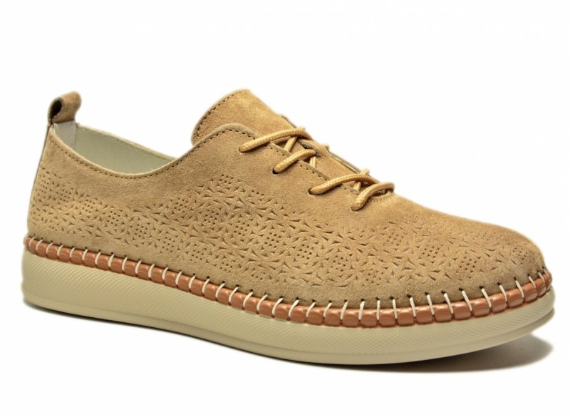 Półbuty beżowe 41 skóra FILIPPO 7674 skórzane beż 