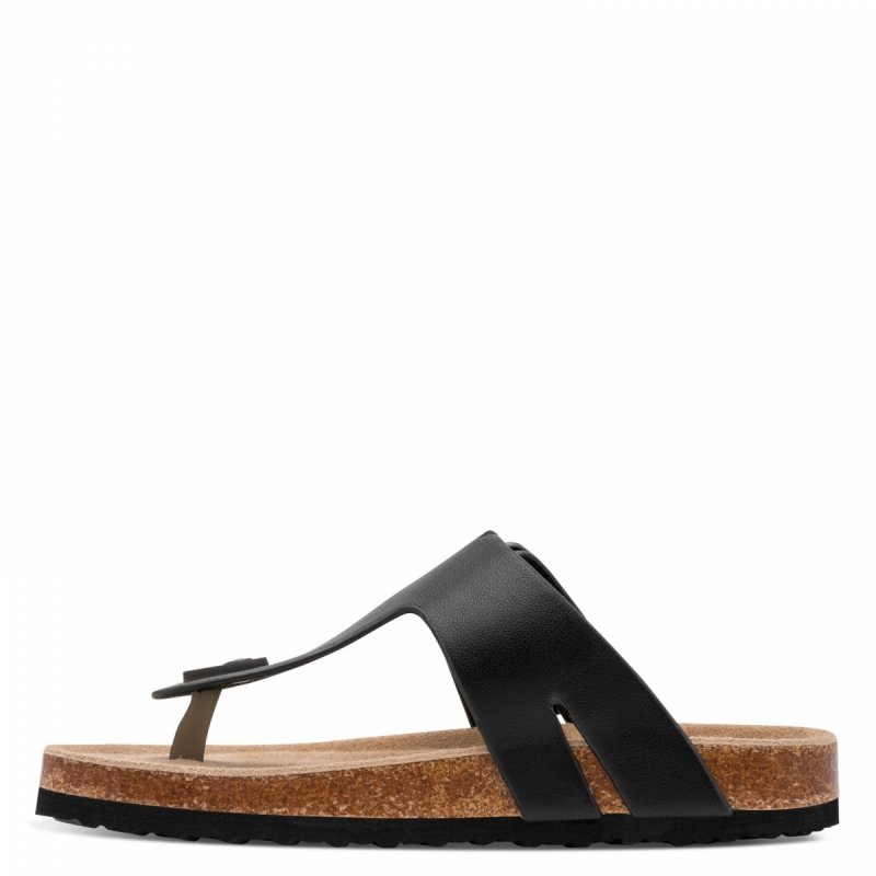 Klapki japonki czarne 39 MARCO TOZZI 27120 płaskie