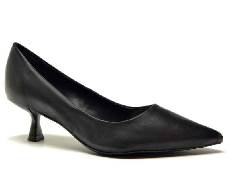 Czółenka 37 kaczuszki BOTTERO 365401 skóra czarne skórzane 