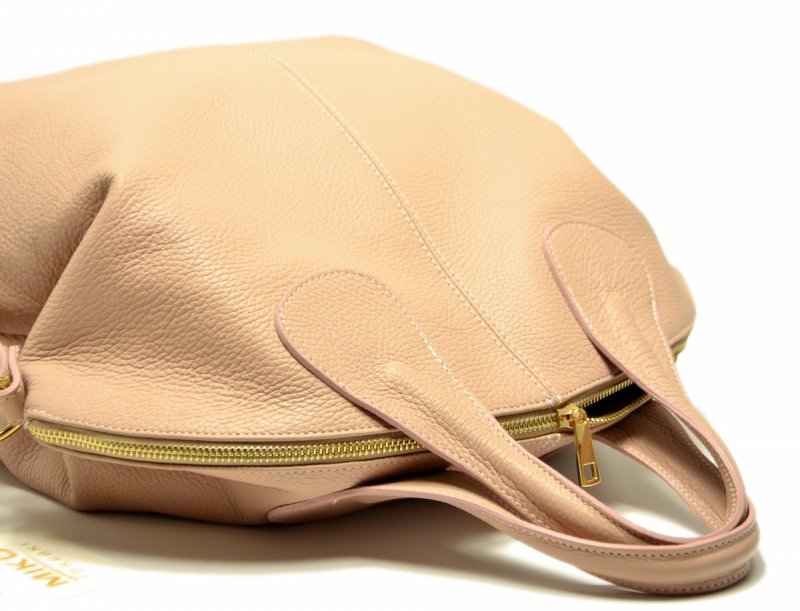 TOREBKA damska MIKO skóra róż pudrowy skórzana duża