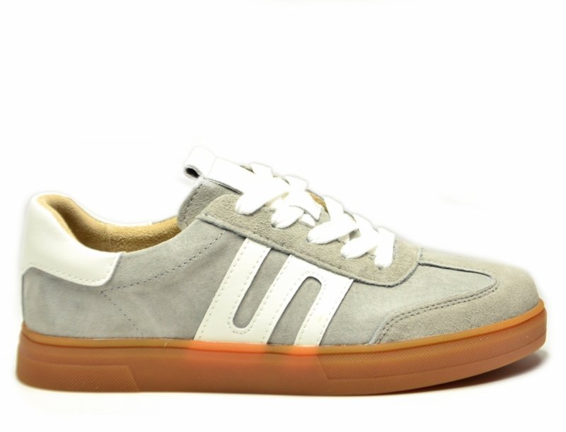Półbuty sneakersy 39 skóra FILIPPO 6742 szare skórzane nubuk
