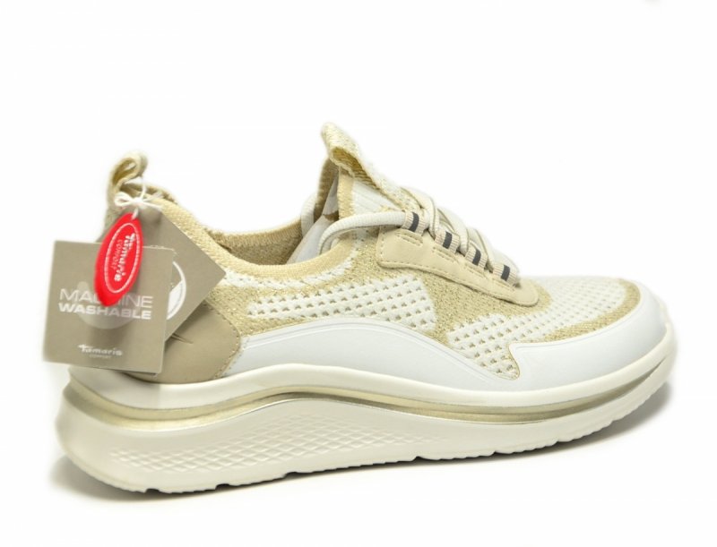 Sneakersy 40 TAMARIS 83727 półbuty białe beżowe