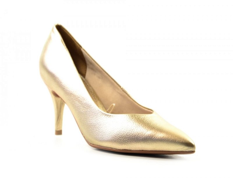 Czółenka 37 szpilki BOTTERO skóra złote skórzane 353721