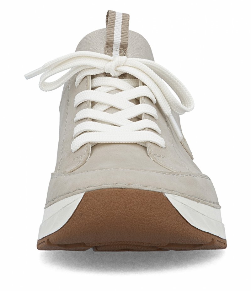 Sneakersy 39 RIEKER 44562 beżowe damskie półbuty beż