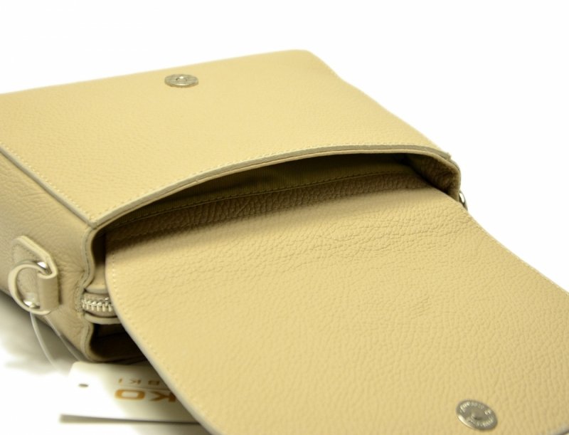 TOREBKA skóra beżowa listonoszka skórzana MIKO beż