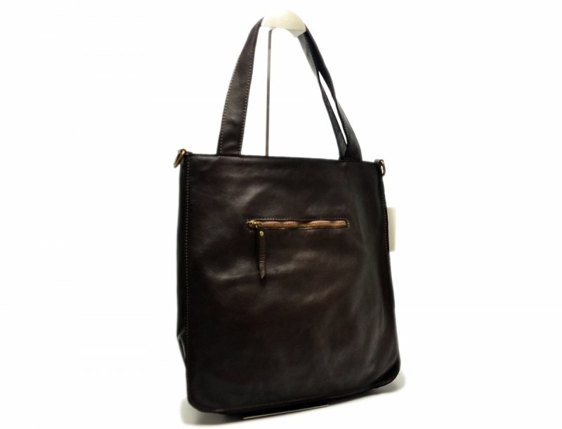 TOREBKA MIKO skóra brąz vintage brązowa czekolada duża