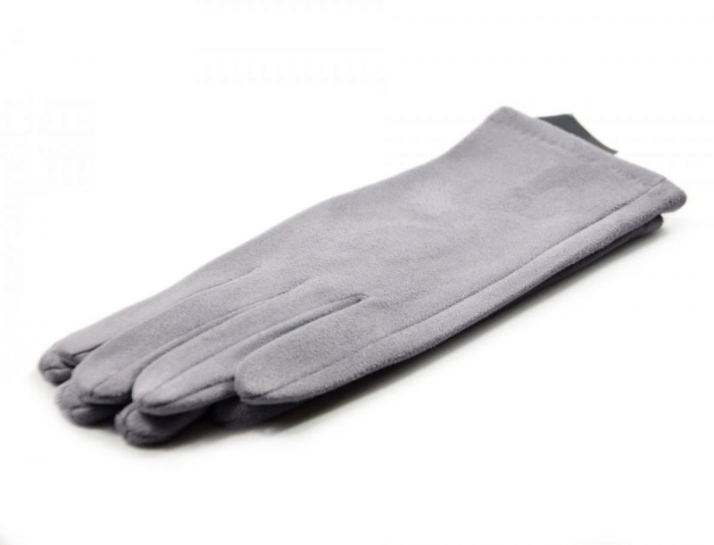 Rękawiczki damskie szare bawełna 