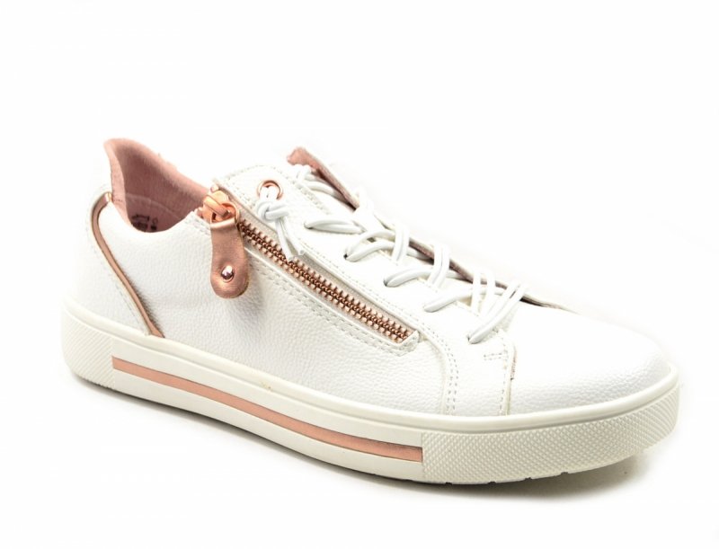 Półbuty sneakersy 39 JANA 23660 białe złote
