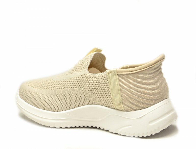Półbuty 37 sportowe POTOCKI 01312 beż slip-ins beżowe damskie