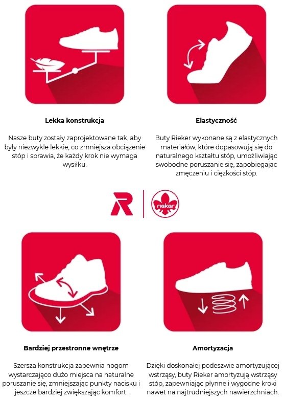 BOTKI 38 RIEKER 1305 bordowe skóra płaskie bordo TEX damskie ocieplane skórzane