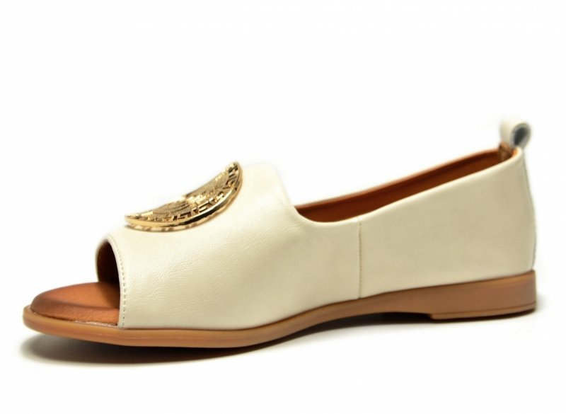 Baleriny złote 37 skóra bez palcy CAMBELL 19389 beżowe damskie skórzane 